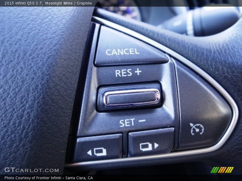 Moonlight White / Graphite 2015 Infiniti Q50 3.7