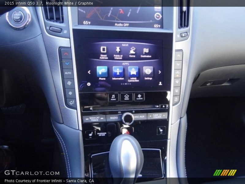 Moonlight White / Graphite 2015 Infiniti Q50 3.7