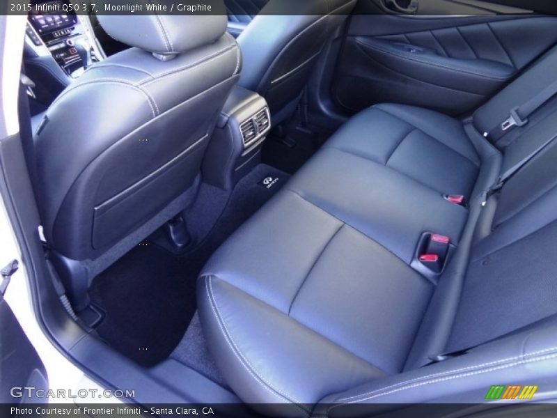 Moonlight White / Graphite 2015 Infiniti Q50 3.7