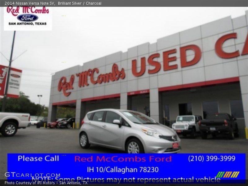 Brilliant Silver / Charcoal 2014 Nissan Versa Note SV