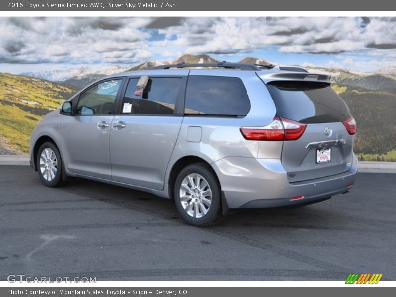 Silver Sky Metallic / Ash 2016 Toyota Sienna Limited AWD