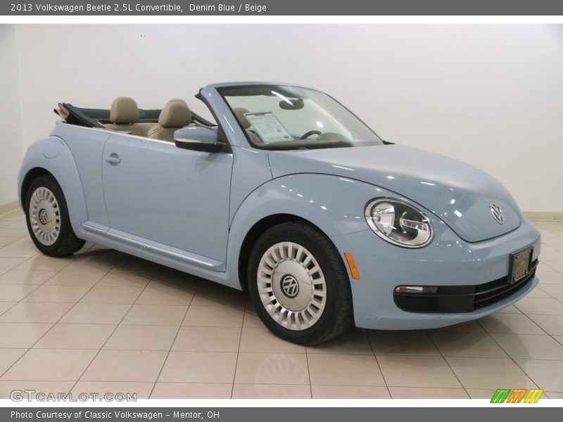 Denim Blue / Beige 2013 Volkswagen Beetle 2.5L Convertible
