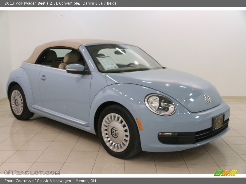 Denim Blue / Beige 2013 Volkswagen Beetle 2.5L Convertible