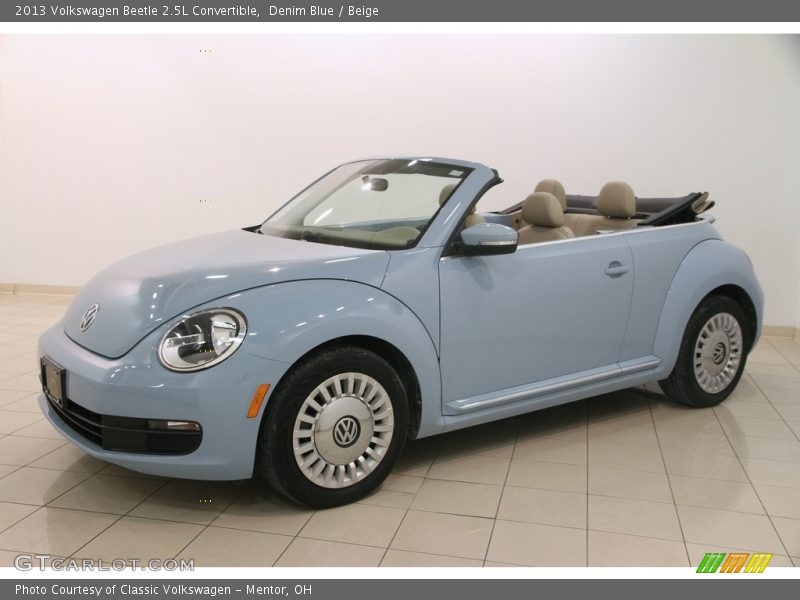 Denim Blue / Beige 2013 Volkswagen Beetle 2.5L Convertible