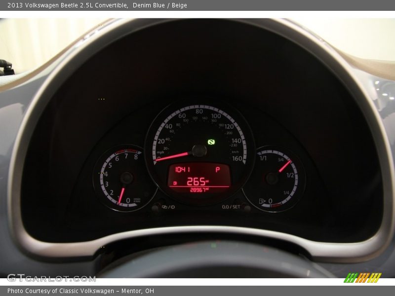 Denim Blue / Beige 2013 Volkswagen Beetle 2.5L Convertible