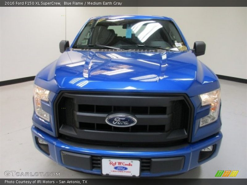 Blue Flame / Medium Earth Gray 2016 Ford F150 XL SuperCrew