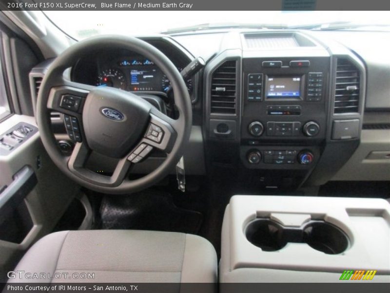 Blue Flame / Medium Earth Gray 2016 Ford F150 XL SuperCrew
