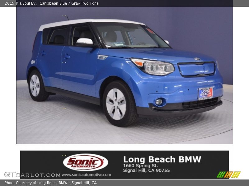 Caribbean Blue / Gray Two Tone 2015 Kia Soul EV