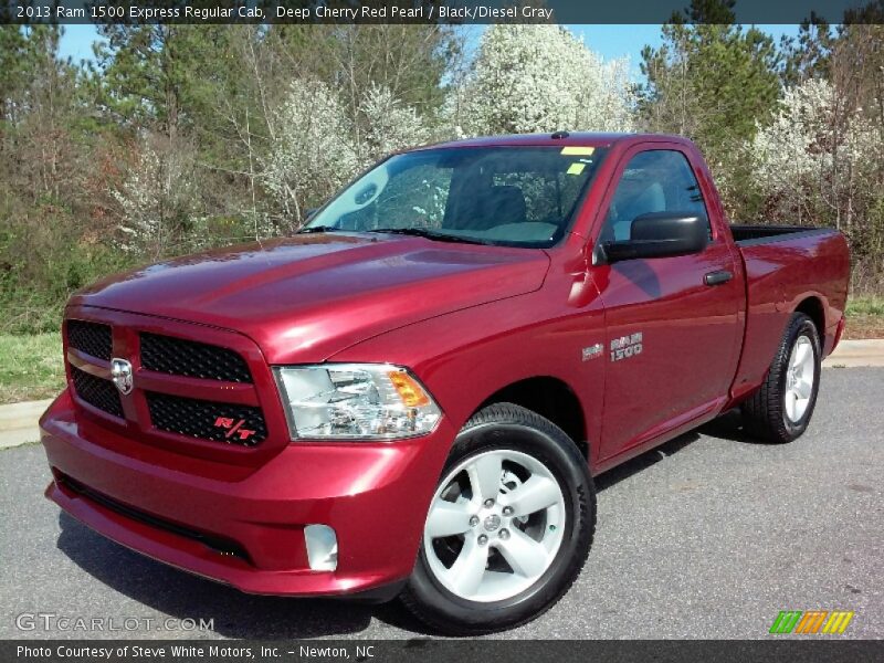 Deep Cherry Red Pearl / Black/Diesel Gray 2013 Ram 1500 Express Regular Cab