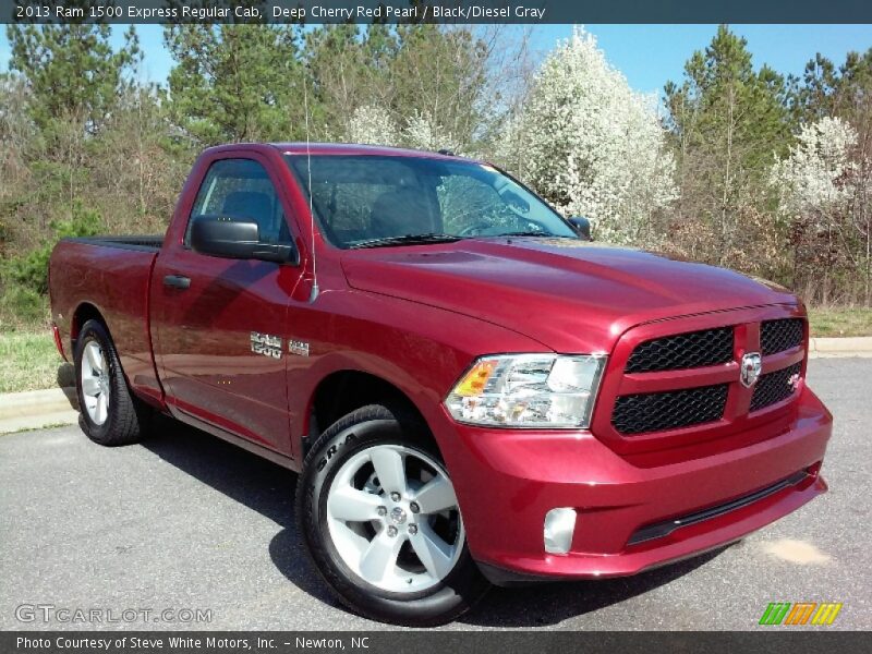 Deep Cherry Red Pearl / Black/Diesel Gray 2013 Ram 1500 Express Regular Cab