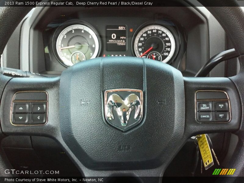 Deep Cherry Red Pearl / Black/Diesel Gray 2013 Ram 1500 Express Regular Cab