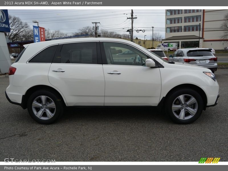 Aspen White Pearl / Parchment 2013 Acura MDX SH-AWD