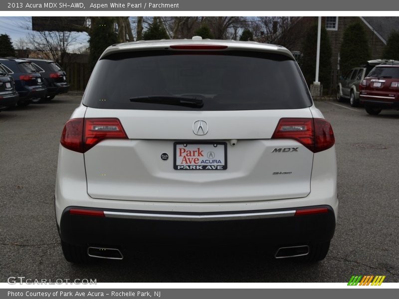 Aspen White Pearl / Parchment 2013 Acura MDX SH-AWD