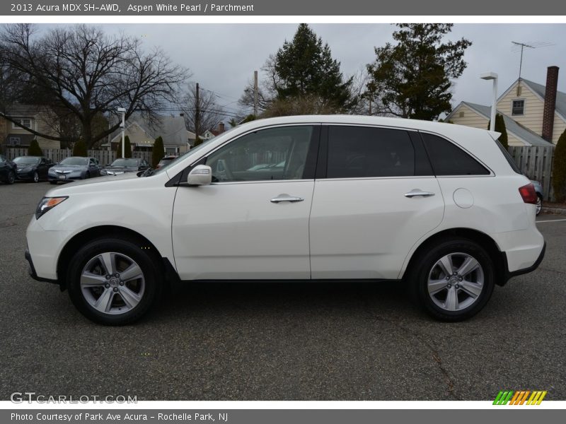 Aspen White Pearl / Parchment 2013 Acura MDX SH-AWD