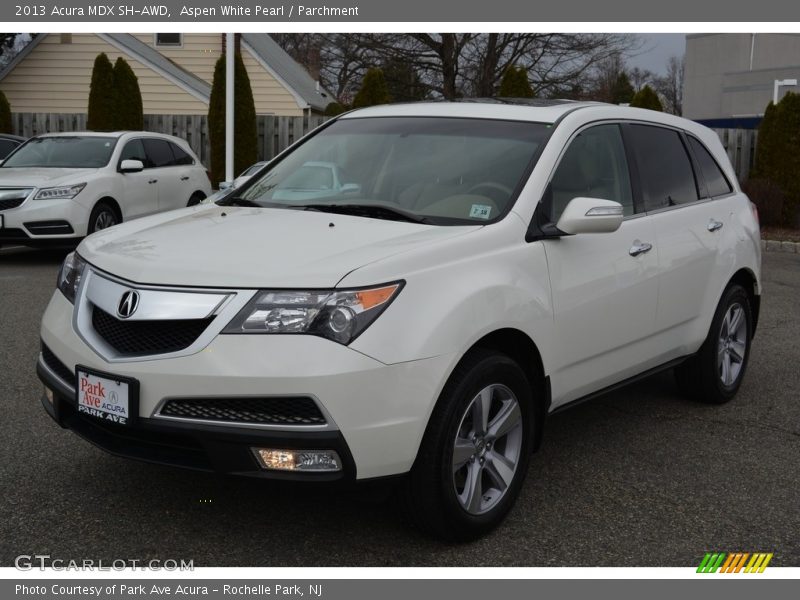 Aspen White Pearl / Parchment 2013 Acura MDX SH-AWD