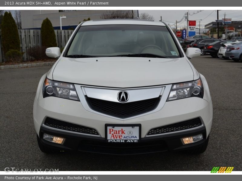 Aspen White Pearl / Parchment 2013 Acura MDX SH-AWD