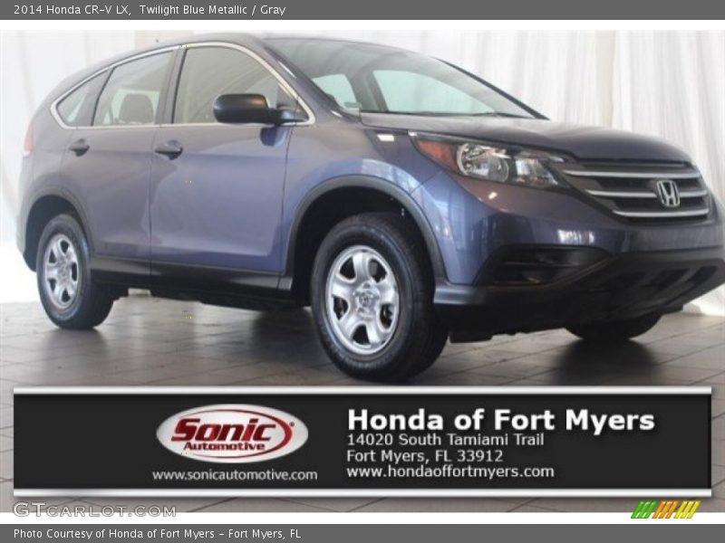 Twilight Blue Metallic / Gray 2014 Honda CR-V LX