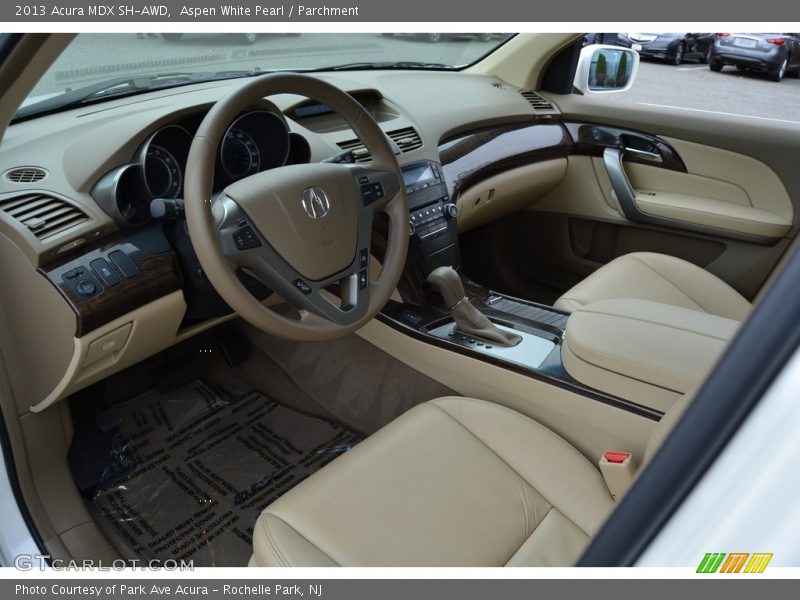 Aspen White Pearl / Parchment 2013 Acura MDX SH-AWD
