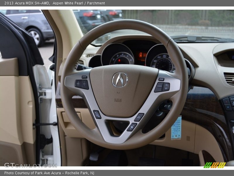 Aspen White Pearl / Parchment 2013 Acura MDX SH-AWD