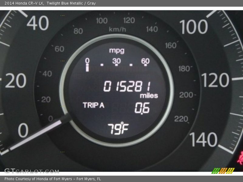 Twilight Blue Metallic / Gray 2014 Honda CR-V LX
