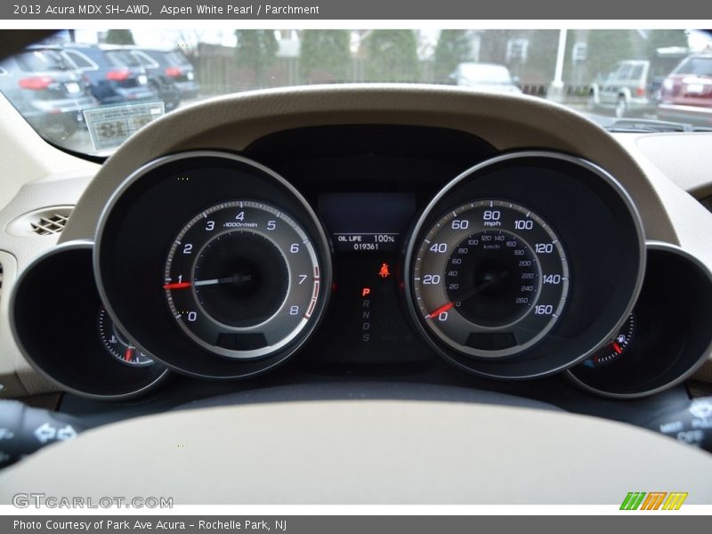 Aspen White Pearl / Parchment 2013 Acura MDX SH-AWD