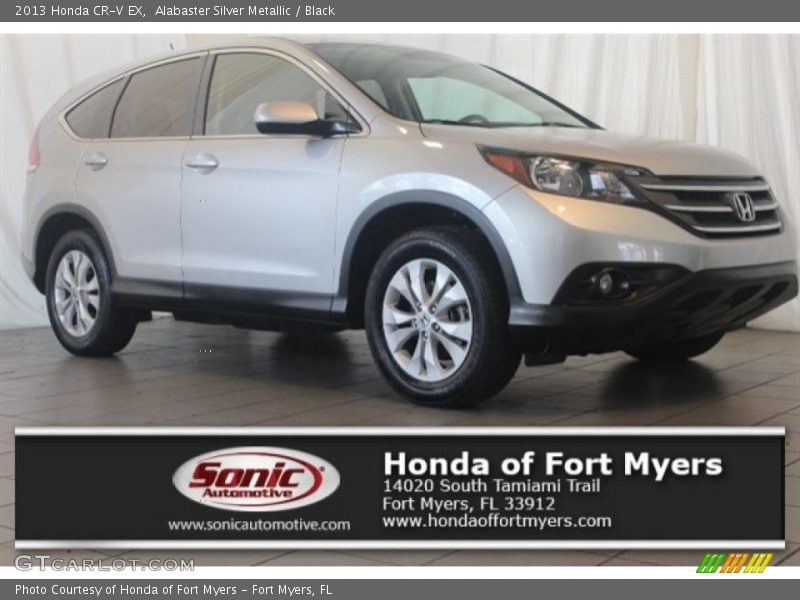 Alabaster Silver Metallic / Black 2013 Honda CR-V EX