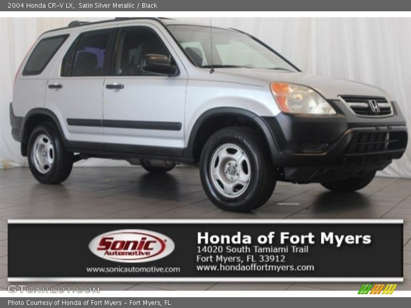 Satin Silver Metallic / Black 2004 Honda CR-V LX