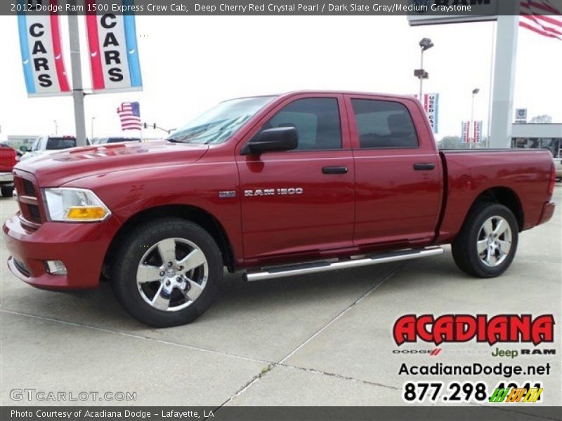 Deep Cherry Red Crystal Pearl / Dark Slate Gray/Medium Graystone 2012 Dodge Ram 1500 Express Crew Cab