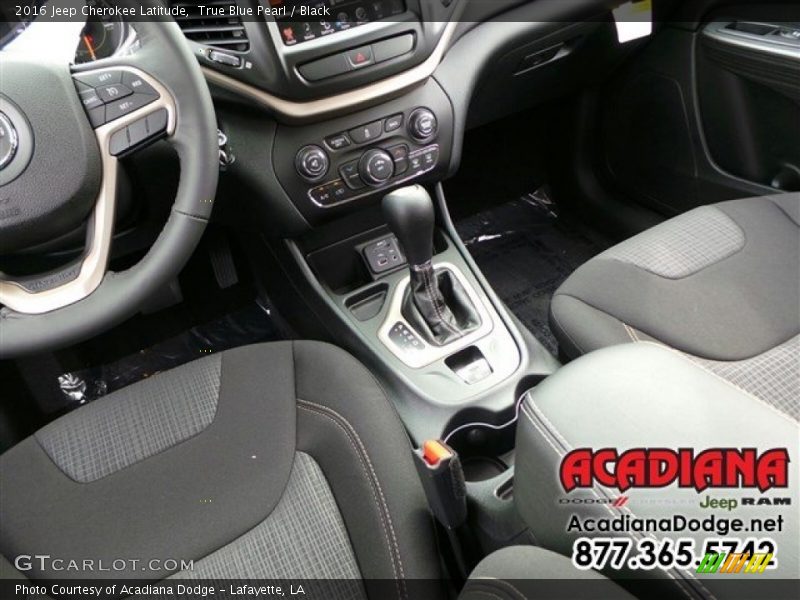 True Blue Pearl / Black 2016 Jeep Cherokee Latitude