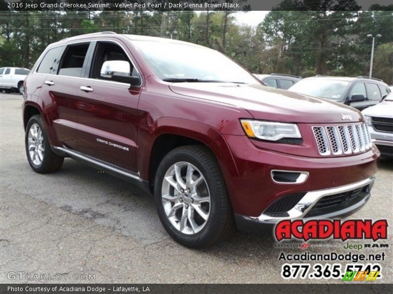 Velvet Red Pearl / Dark Sienna Brown/Black 2016 Jeep Grand Cherokee Summit