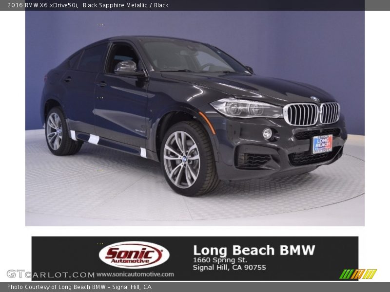 Black Sapphire Metallic / Black 2016 BMW X6 xDrive50i