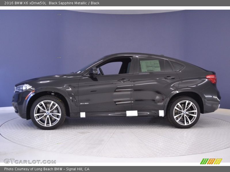 Black Sapphire Metallic / Black 2016 BMW X6 xDrive50i