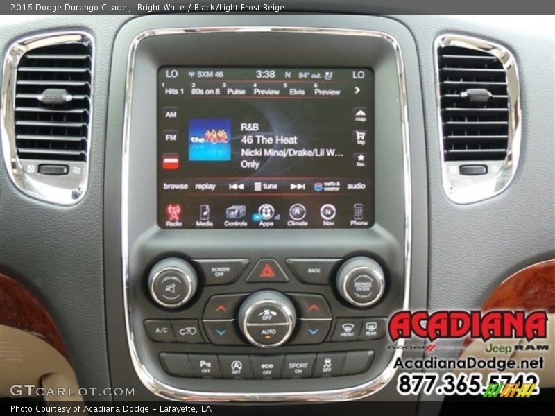 Bright White / Black/Light Frost Beige 2016 Dodge Durango Citadel