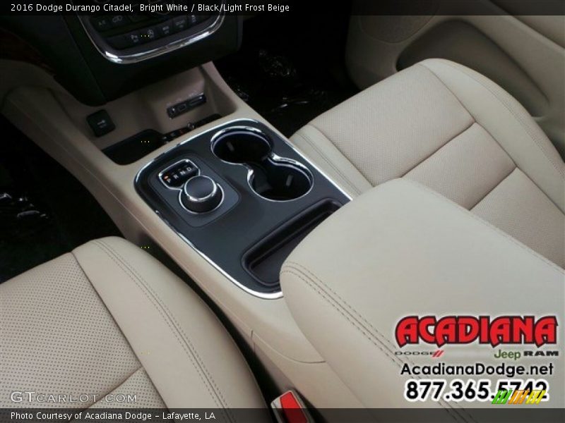 Bright White / Black/Light Frost Beige 2016 Dodge Durango Citadel