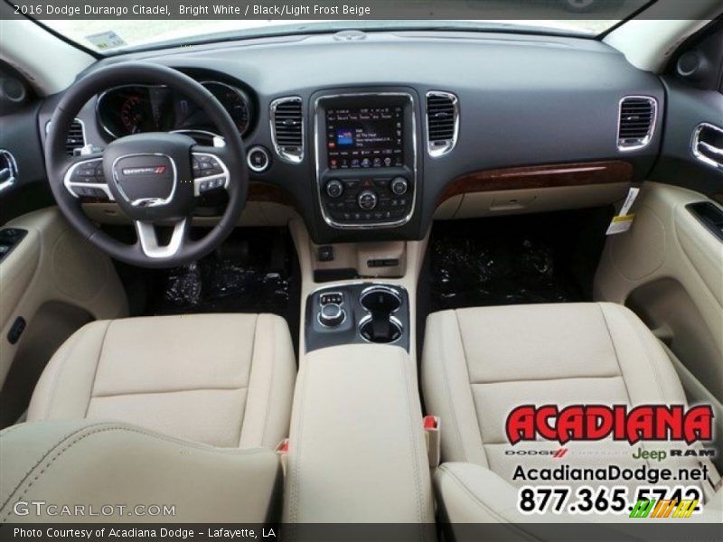 Bright White / Black/Light Frost Beige 2016 Dodge Durango Citadel