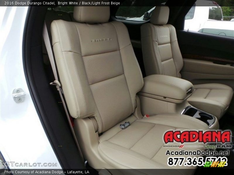 Bright White / Black/Light Frost Beige 2016 Dodge Durango Citadel