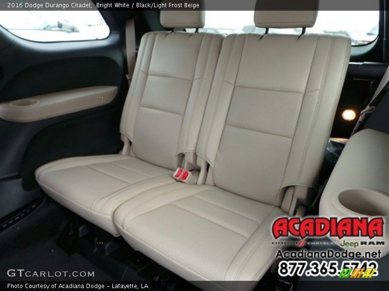 Bright White / Black/Light Frost Beige 2016 Dodge Durango Citadel
