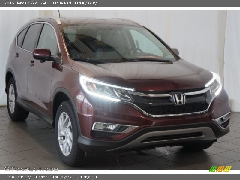 Basque Red Pearl II / Gray 2016 Honda CR-V EX-L