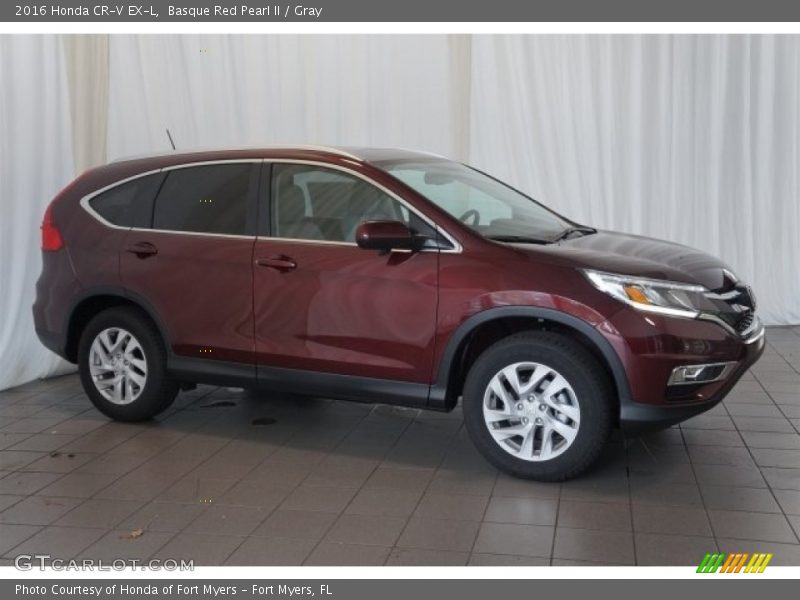 Basque Red Pearl II / Gray 2016 Honda CR-V EX-L