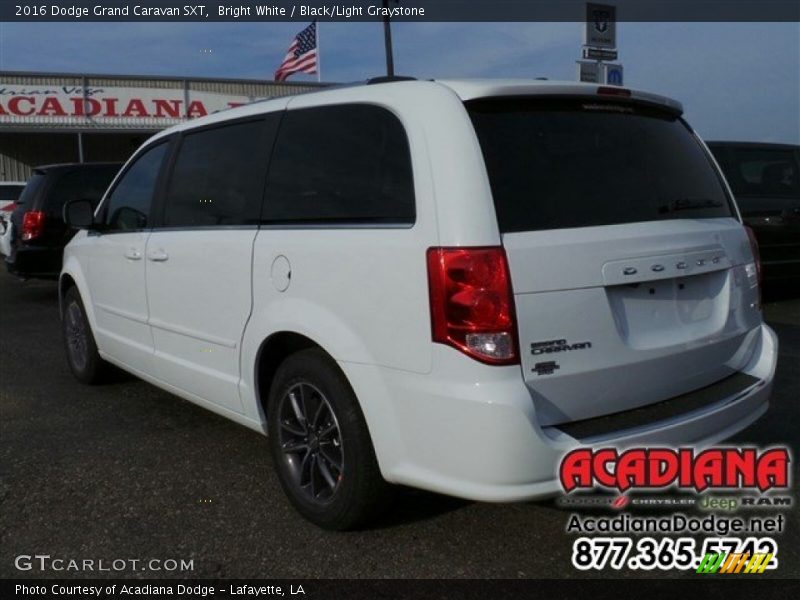 Bright White / Black/Light Graystone 2016 Dodge Grand Caravan SXT