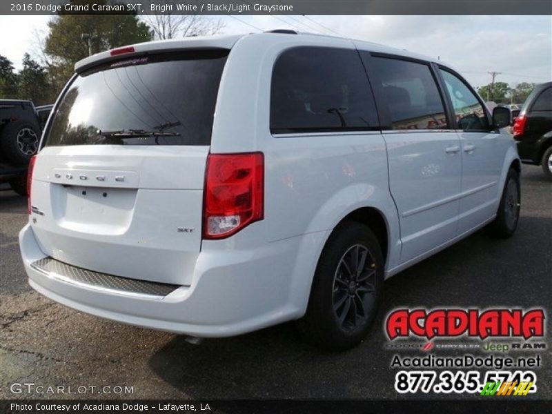 Bright White / Black/Light Graystone 2016 Dodge Grand Caravan SXT