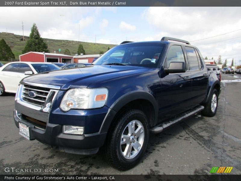 Dark Blue Pearl Metallic / Camel 2007 Ford Explorer Sport Trac XLT