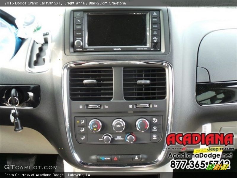 Bright White / Black/Light Graystone 2016 Dodge Grand Caravan SXT