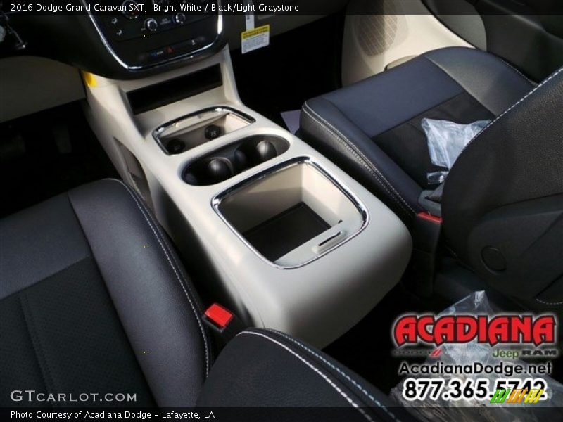 Bright White / Black/Light Graystone 2016 Dodge Grand Caravan SXT