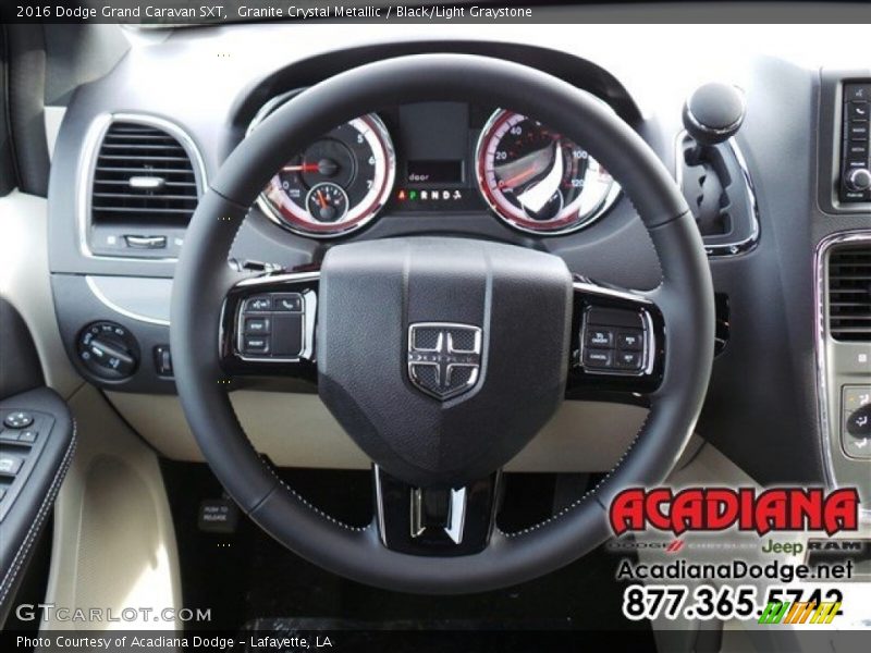 Granite Crystal Metallic / Black/Light Graystone 2016 Dodge Grand Caravan SXT