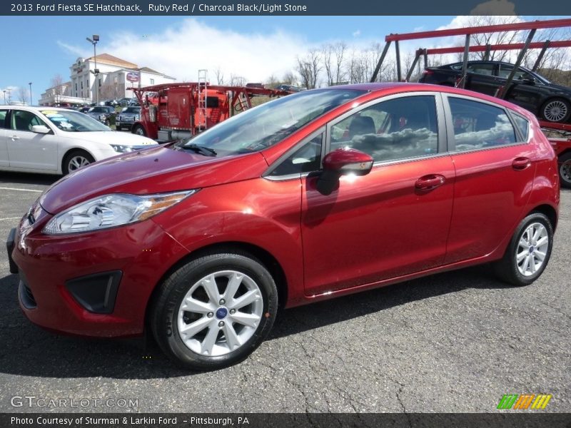 Ruby Red / Charcoal Black/Light Stone 2013 Ford Fiesta SE Hatchback
