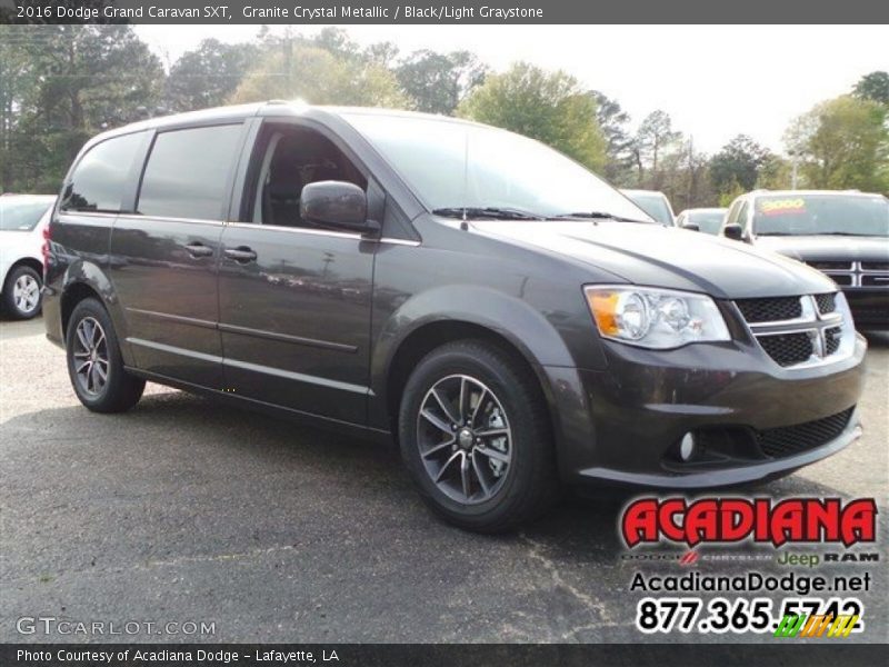 Granite Crystal Metallic / Black/Light Graystone 2016 Dodge Grand Caravan SXT