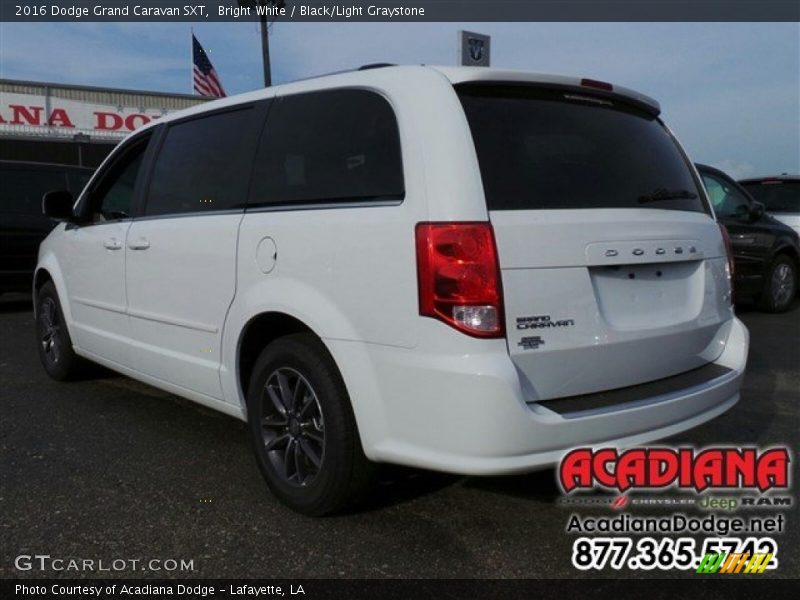 Bright White / Black/Light Graystone 2016 Dodge Grand Caravan SXT