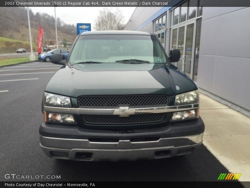 Dark Green Metallic / Dark Charcoal 2003 Chevrolet Silverado 1500 LS Regular Cab 4x4