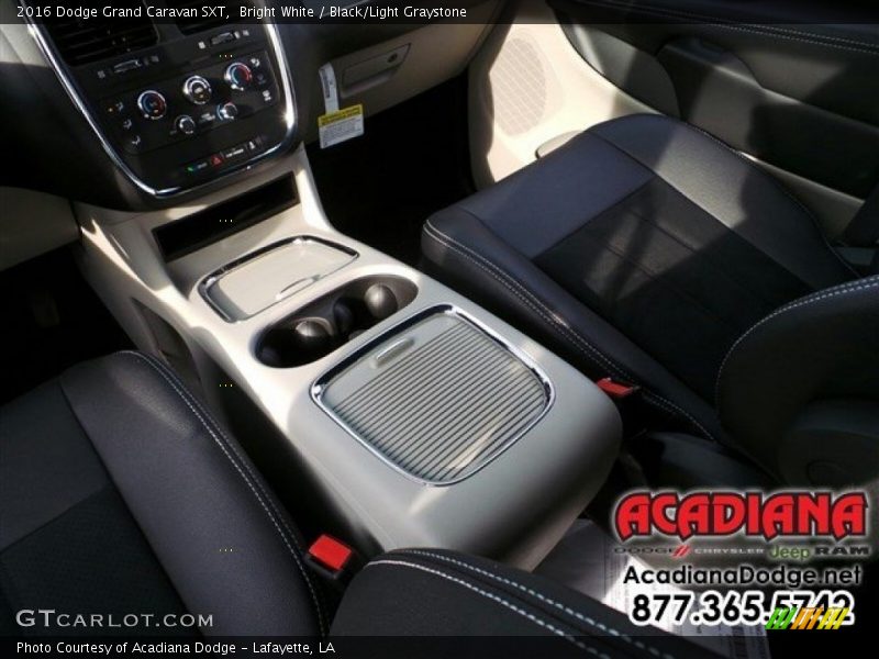 Bright White / Black/Light Graystone 2016 Dodge Grand Caravan SXT
